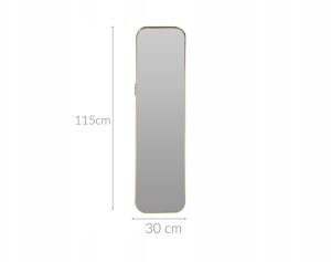 Home Styling Collection Lustro prostokątne w złotej ramie, duże, 115 x 30 cm 3