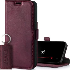 Surazo SURAZO Premium MJ - Skórzane Etui Na Smartphone Portfel z Klapką - Burgund Google Pixel 8 Pro 1