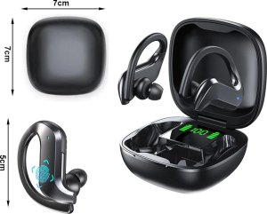 Słuchawki Verk Słuchawki bezprzewodowe bluetooth sportowe do ćwiczenia biegania na ucho Słuchawki bezprzewodowe bluetooth sportowe do ćwiczenia biegania na ucho 4