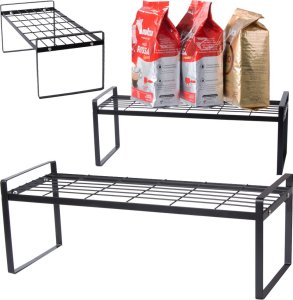 Verk Półka metalowa jednopoziomowa organizer kuchenny stojak loft na blat kuchni Półka metalowa jednopoziomowa organizer kuchenny stojak loft na blat kuchni 1