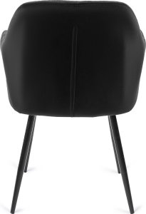 Mebel Elite Krzesło Tapicerowane do Salonu VIKI Czarne Welurowe Nowoczesne Loft 8