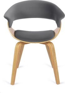 Mebel Elite Krzesło Tapicerowane z Drewna Giętego GARY Dąb Złoty/Szare Nowoczesne Loft 6