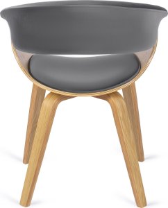 Mebel Elite Krzesło Tapicerowane z Drewna Giętego GARY Dąb Złoty/Szare Nowoczesne Loft 8