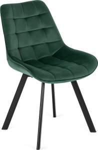 Mebel Elite Krzesło Tapicerowane do Salonu RICK Zielone Welurowe Nowoczesne Loft 7