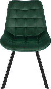 Mebel Elite Krzesło Tapicerowane do Salonu RICK Zielone Welurowe Nowoczesne Loft 8