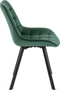 Mebel Elite Krzesło Tapicerowane do Salonu RICK Zielone Welurowe Nowoczesne Loft 9