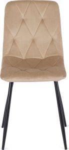 Mebel Elite Krzesło Tapicerowane do Salonu ROBIN Beżowe Welurowe Nowoczesne Loft 7