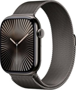 Smartwatch Apple Watch 10 GPS + Cellular 46mm Slate Titanium Milanese Loop Czarny  (MC7R4QF/A) 1