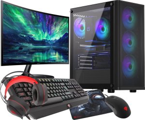 Komputer Vist GAMING PC ARGB VENTUM Ryzen 7 RTX 4060 32GB SSD 1TB nVme WIFI 27" W11 DLSS 3 1