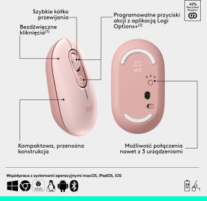 Mysz Logitech POP różowa (910-007413) 7