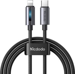 Kabel USB Mcdodo Kabel Mcdodo CA-5710 USB-C do Lightning z pulsującym światłem 36W 1,2m (czarny) 1