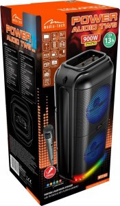 Głośnik Media-Tech MEDIA-TECH BT POWER AUDIO DISCO Przenośny głośnik Bluetooth 5.3 z iluminacją typu disco KARAOKE radio FM MP3 50W RMS 900W PMPO 7