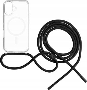 Fixed Fixed | MagPure Neck | Back Cover with Lanyard | Apple | iPhone 16 | TPU | Clear, Black 1