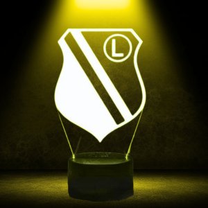 Lampka biurkowa Creative Lampka Nocna Biurkowa Legia Warszawa Herb Logo Podświetlany 3D + Pilot 5