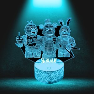 Lampka biurkowa Creative Lampka Nocna Biurkowa Dla Dzieci Fnaf Five Nights At Freddy's Led + Pilot 2