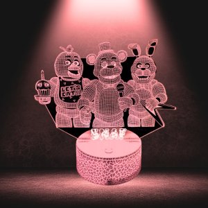 Lampka biurkowa Creative Lampka Nocna Biurkowa Dla Dzieci Fnaf Five Nights At Freddy's Led + Pilot 4