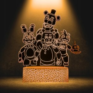 Lampka biurkowa Creative Lampka Nocna Biurkowa Dla Dzieci Fnaf Five Nights At Freddy's Led + Pilot 3