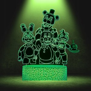 Lampka biurkowa Creative Lampka Nocna Biurkowa Dla Dzieci Fnaf Five Nights At Freddy's Led + Pilot 5