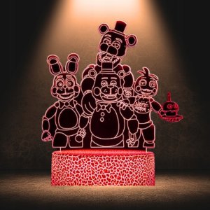 Lampka biurkowa Creative Lampka Nocna Biurkowa Dla Dzieci Fnaf Five Nights At Freddy's Led + Pilot 6