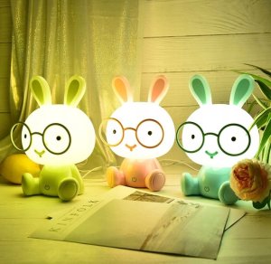 Lampka biurkowa Creative Lampka Nocna Biurkowa Dla Dzieci Króliczek Królik 3 Tryby Podświetlana Duża 7