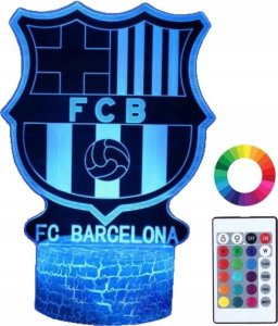 Lampka biurkowa Plexido Lampka Nocna Dla Dzieci Fc Barcelona Herb Led 3D 1