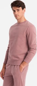 Ombre Dresowy komplet męski bawełniany BASIC bluza nierozpinana + joggery  ciemnoróżowy V4 Z84 XXL 3
