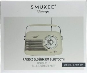 Głośnik Smukee Radio kuchenne RETRO z Bluetooth - Kremowe 11