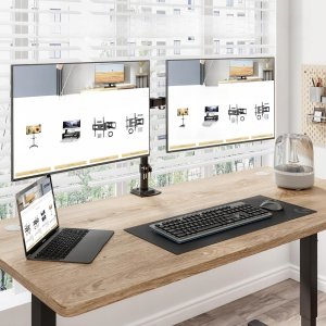 Pawonik UCHWYT NA 2X MONITORY DO MONITORÓW DO BIURKA VESA 10-27 CALI REGULOWANY 6