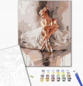 BRUSHME Malowanie po numerach BRUSHME, 40x50 cm, balerina w obłoku czułości, 1 szt. 1