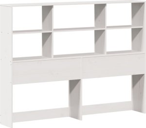 vidaXL vidaXL Łóżko z regałem, bez materaca, białe, 120x190 cm, sosnowe 6