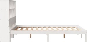 vidaXL vidaXL Łóżko z regałem, bez materaca, białe, 120x190 cm, sosnowe 7
