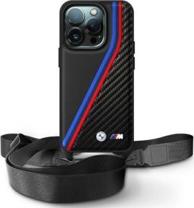 BMW BMW BMHCP16L23PSVTK iPhone 16 Pro 6.3"    czarny/black hardcase M Edition Carbon Tricolor Lines & Strap 1