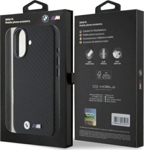 BMW BMW BMHCP16S23PUFWC iPhone 16 6.1"        czarny/black hardcase Carbon Wrapped Metal 8