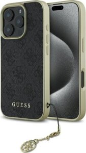 Guess Guess GUHCP16LGF4GGR iPhone 16 Pro 6.3"   czarny/black hardcase 4G Charms Collection 1