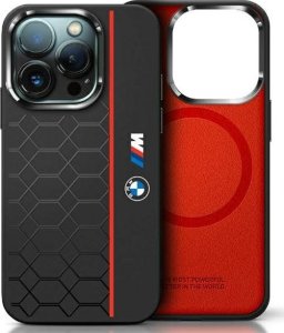 BMW BMW BMHMP16X23SHER iPhone 16 Pro Max      6.9" czarny/black hardcase Silicone Hexagon Red Line MagSafe 1