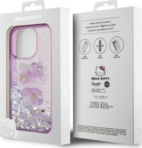 Hello Kitty Hello Kitty HKHCP16LL50PPU iPhone 16 Pro  6.3" fioletowy/purple hardcase Liquid Glitter 50TH Anniversary Party 8