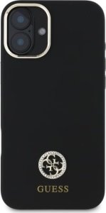 Guess Guess GUHCP16SM4DGPK iPhone 16 6.1"       czarny/black hardcase Silicone Logo Strass 4G 3