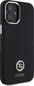 Guess Guess GUHCP16SM4DGPK iPhone 16 6.1"       czarny/black hardcase Silicone Logo Strass 4G 4