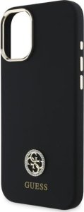 Guess Guess GUHCP16SM4DGPK iPhone 16 6.1"       czarny/black hardcase Silicone Logo Strass 4G 6