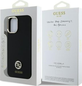 Guess Guess GUHCP16SM4DGPK iPhone 16 6.1"       czarny/black hardcase Silicone Logo Strass 4G 8