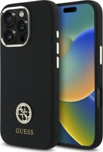 Guess Guess GUHCP16XM4DGPK iPhone 16 Pro Max    6.9" czarny/black hardcase Silicone Logo Strass 4G 1