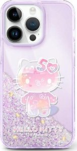 Hello Kitty Hello Kitty HKHCP16SL50PPU iPhone 16      6.1" fioletowy/purple hardcase Liquid Glitter 50TH Anniversary Party 1