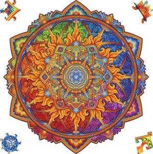 Pan i Pani Gadżet Puzzle Drewniane Mandala Wschodzące Słońce 1