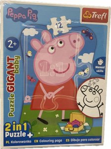 Pan i Pani Gadżet Puzzle TREFL 36 Gigant 48x67 cm - Świnka Peppa - 2w1 !!!! 1