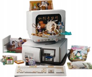 Pan i Pani Gadżet PANTASY Klocki Konstrukcyjne Retro komputer PC zestaw 86230 1