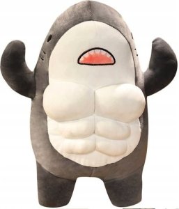 Pan i Pani Gadżet Pluszak Maskotka Rekin 60cm Przytulanka Muscle Shark Poduszka Szara 1