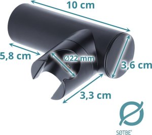 Sotbe SOTBE LARK  BLACK HOL 7 Uchwyt do słuchawki prysznicowej kolor czarny 4