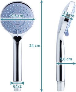 Zestaw prysznicowy Sotbe SOTBE ZESTAW Słuchawka prysznicowa 5 zakresowa z wężem 4