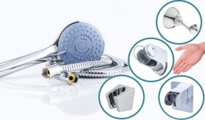 Zestaw prysznicowy Sotbe SOTBE ZESTAW Słuchawka prysznicowa 5 zakresowa z wężem 10