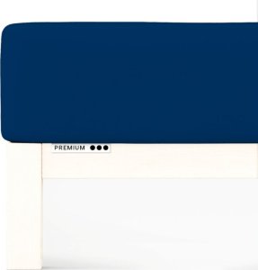 Schlaf-Gut Prześcieradło Schlafgut Premium 180x190-200x220 cm, Blue Deep 570 1
